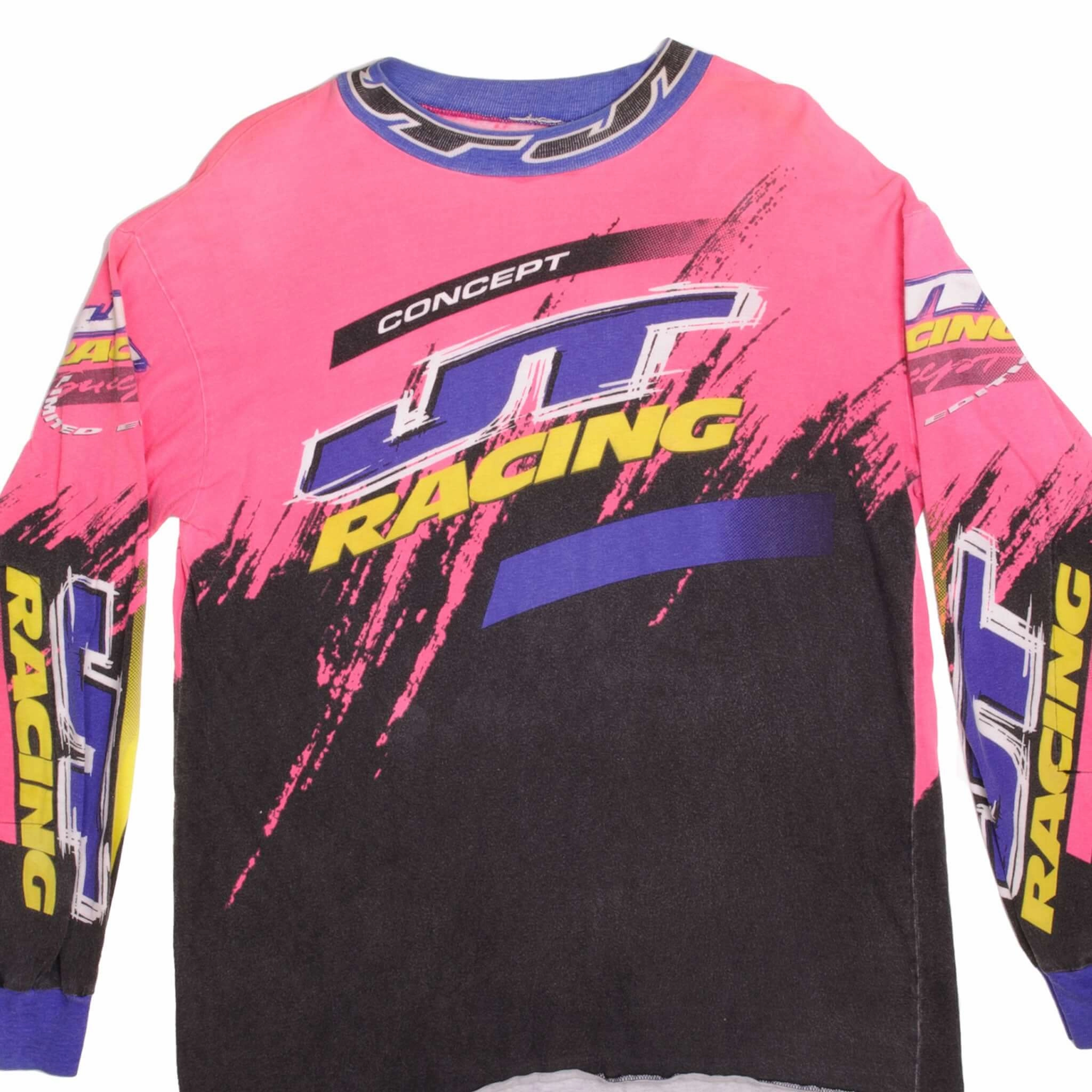 Rayon blend VINTAGE JT RACING CONCEPT MOTOCROSS LONG SLEEVES TEE SHIRT JERSEY SIZE XL 1990s