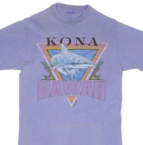 Perfect Layering Relaxed fit style VINTAGE KONA HAWAII SHARK GRAPHIC 1991 TEE SHIRT SIZE MEDIUM MADE IN USA