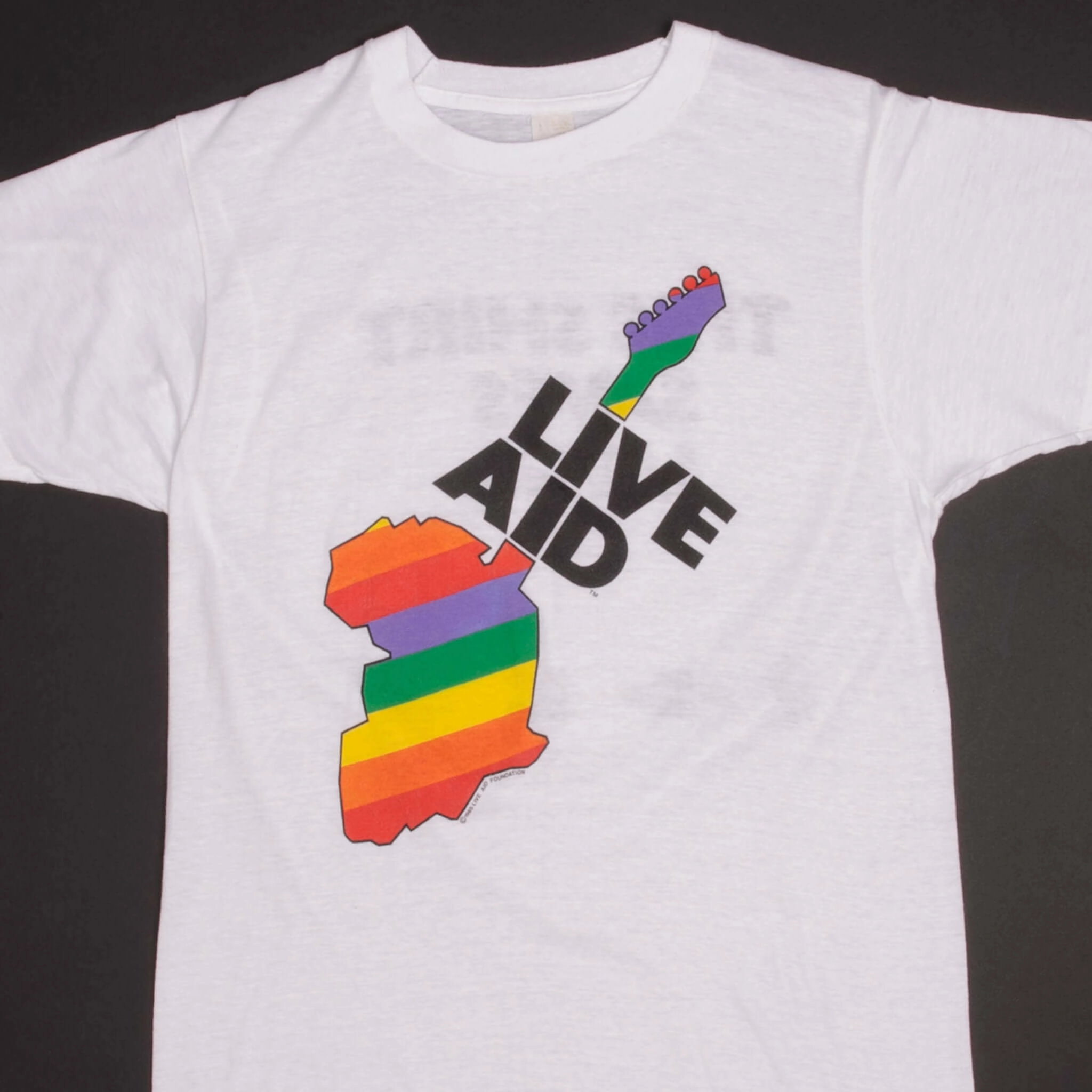 Fit Design VINTAGE LIVE AID FOUNDATION CONCERT FESTIVAL 1985 TEE SHIRT SMALL MADE IN USA