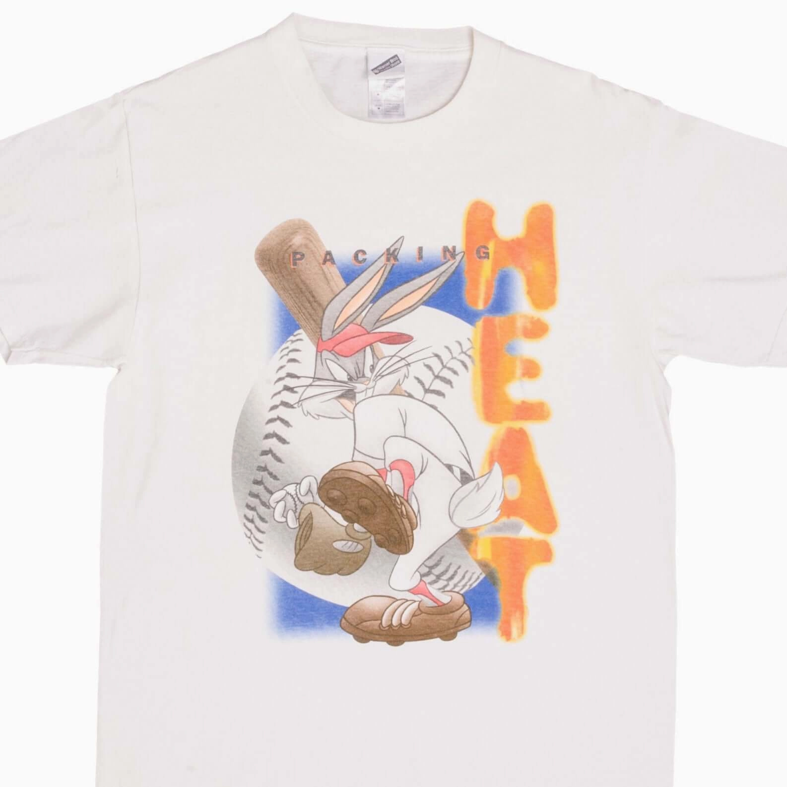 VINTAGE LOONEY TUNES BUGS BUNNY BASEBALL TEE SHIRT 1999 SIZE MEDIUM MADE IN USA Effortless Wear Fit Performance Wear