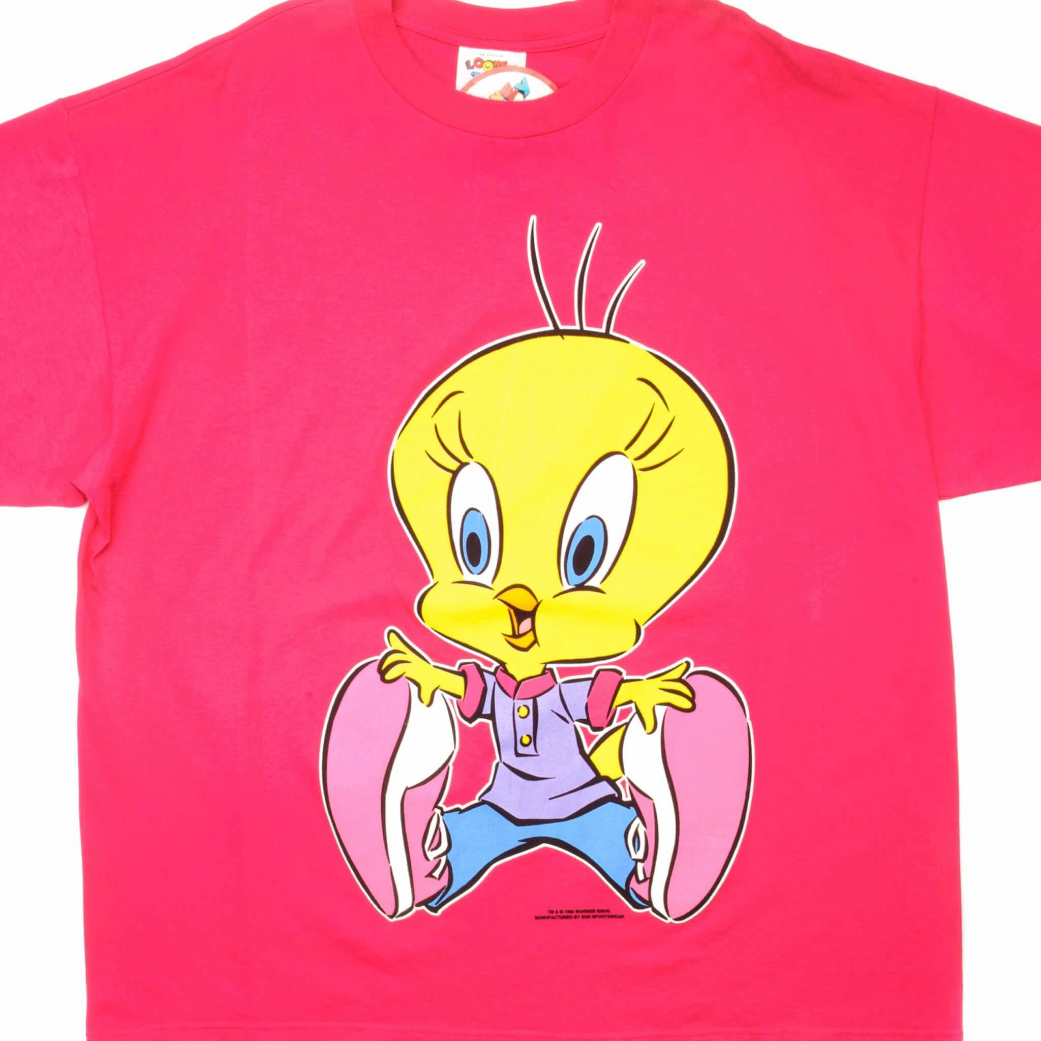 VINTAGE LOONEY TUNES TWEETY TEE SHIRT 1996 SIZE 3XL DEADSTOCK Trendy Tops