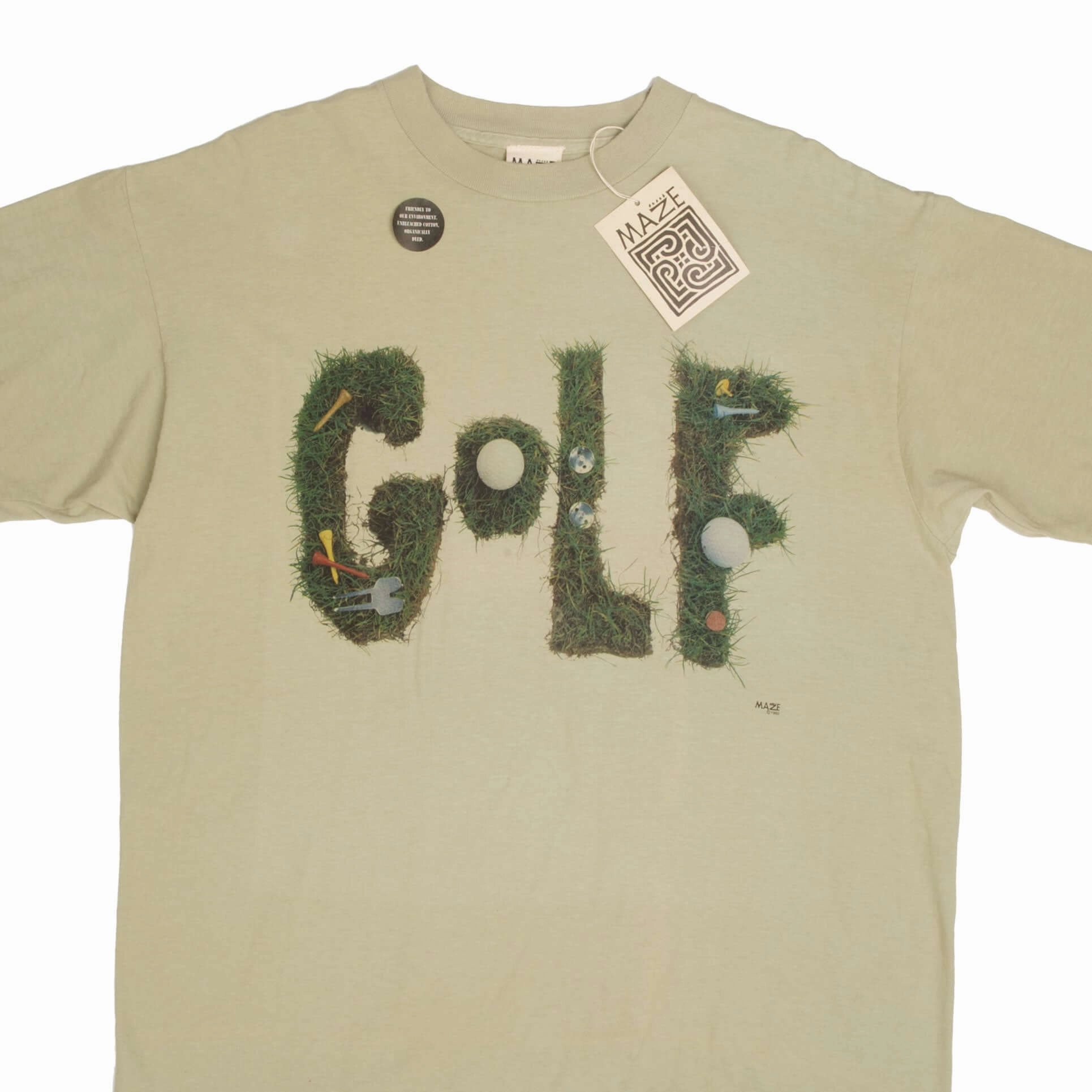 Flattering Design VINTAGE MAZE GOLF TEE SHIRT 1993 SIZE LARGE MADE IN USA DEADSTOCK