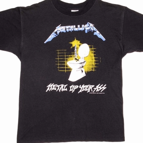 Comfy Essentials baby shower VINTAGE METALLICA METAL UP YOUR ASS TEE SHIRT 1984 SIZE LARGE MADE IN USA