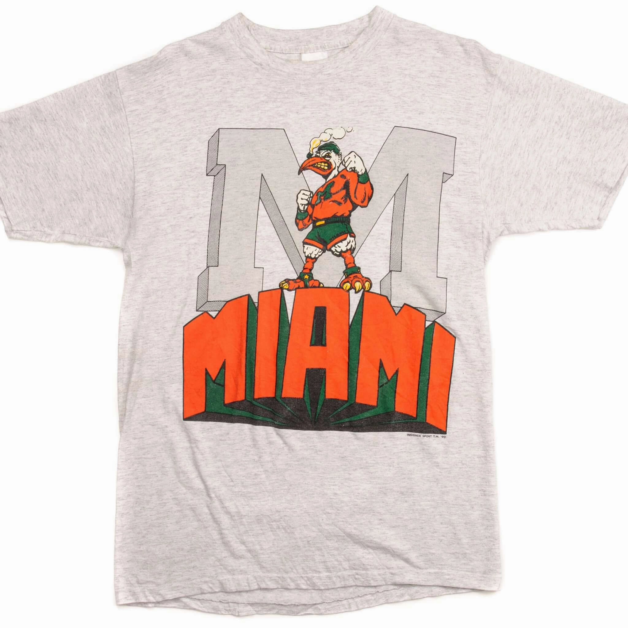 Fit for All Seasons Feminine Fit VINTAGE MIAMI HURRICANES TEE SHIRT 1990'S SIZE MEDIUM MADE IN USA