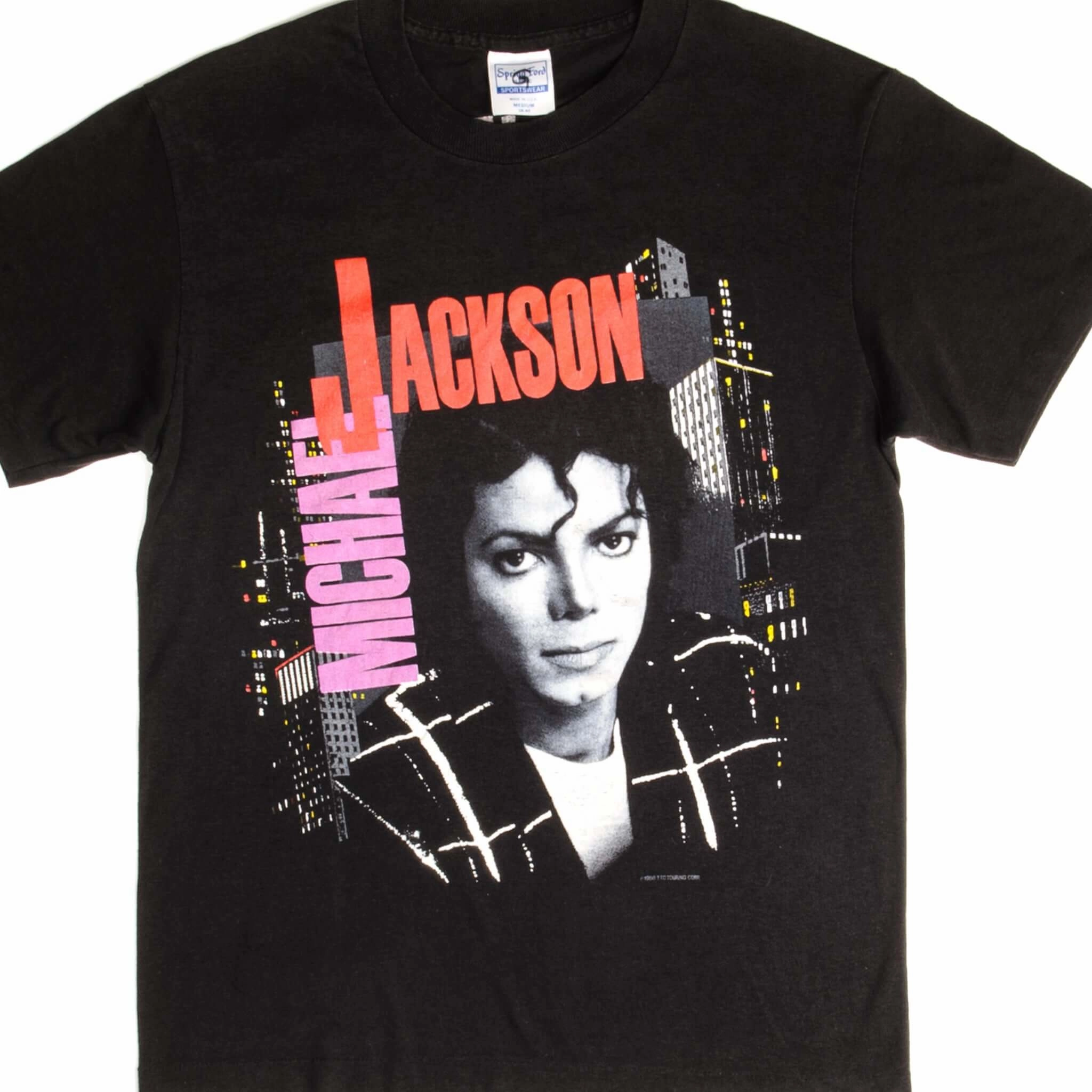 Stretchable Cozy Waist VINTAGE MICHAEL JACKSON BAD TOUR TEE SHIRT 1988 SIZE SMALL MADE IN USA
