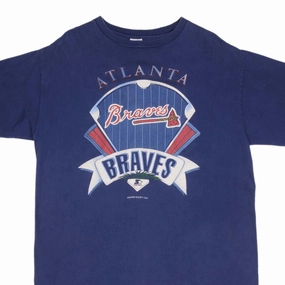 VINTAGE MLB ATLANTA BRAVES 1992 TEE SHIRT SIZE LARGE MADE IN USA QuickDry Material Classic Chic