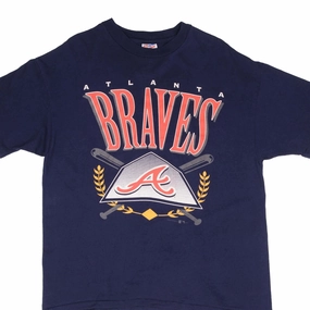 VINTAGE MLB ATLANTA BRAVES 1993 TEE SHIRT SIZE XL MADE IN USA Seam Free Back