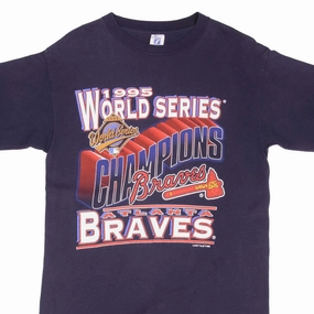 QuickDryTechnology VINTAGE MLB ATLANTA BRAVES CHAMPIONS 1995 TEE SHIRT SIZE MEDIUM MADE IN USA
