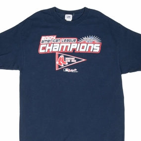 college VINTAGE MLB BOSTON RED SOX AMERICAN CHAMPIONS 2004 TEE SHIRT LARGE