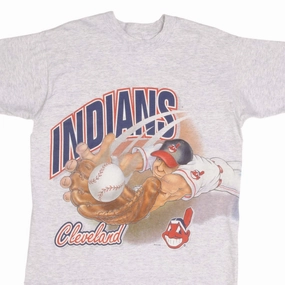 Simple Look VINTAGE MLB CLEVELAND INDIANS 1994 TEE SHIRT SIZE LARGE MADE IN USA