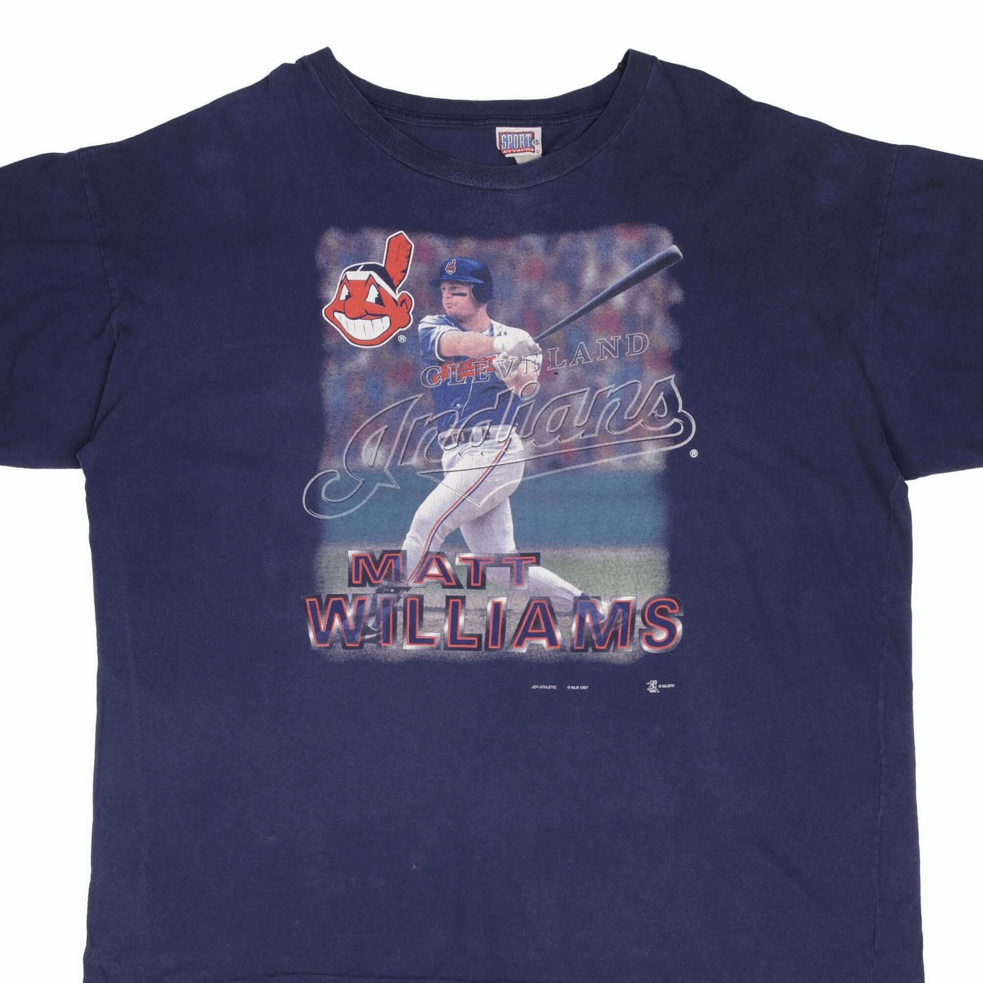 Playful Prints VINTAGE MLB CLEVELAND INDIANS MATT WILLIAMS 1997 TEE SHIRT SIZE 2XL MADE IN USA