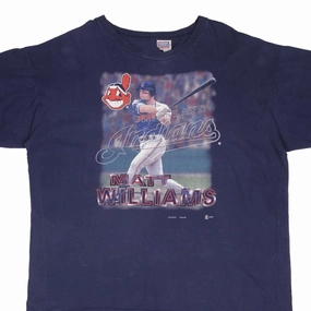 Playful Prints VINTAGE MLB CLEVELAND INDIANS MATT WILLIAMS 1997 TEE SHIRT SIZE 2XL MADE IN USA
