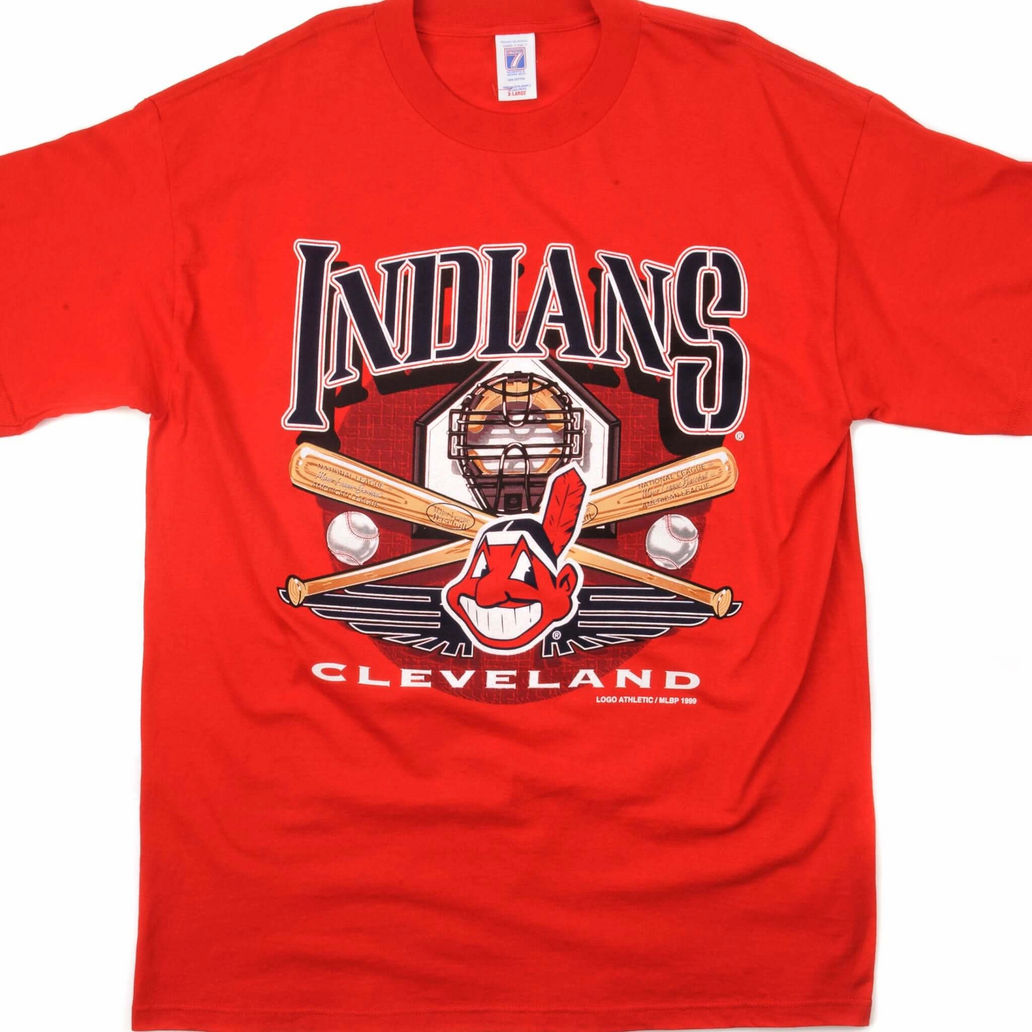 VINTAGE MLB CLEVELAND INDIANS TEE SHIRT 1999 SIZE XL AntiStaticLining easygoing look