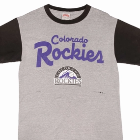 Non Restrictive Cut VINTAGE MLB COLORADO ROCKIES 1995 TEE SHIRT SIZE MEDIUM MADE IN USA