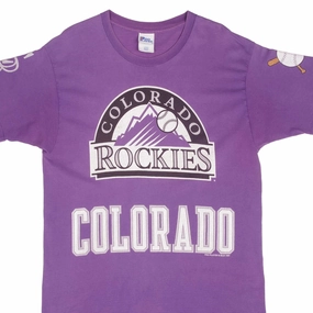 Trendy Comfort Fit HighThreadCount VINTAGE MLB COLORADO ROCKIES 1997 TEE SHIRT SIZE LARGE MADE IN USA