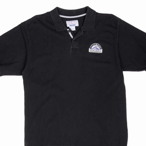 VINTAGE MLB COLORADO ROCKIES EMBROIDERED BLACK POLO SHIRT 2000 LARGE Effortless Comfort Wear