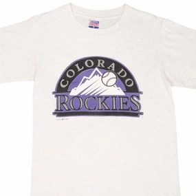 VINTAGE MLB COLORADO ROCKIES TEE SHIRT 1995 SIZE MEDIUM MADE IN USA Tagless Comfort