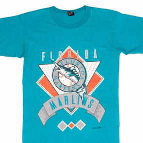 Layered Sleeve Construction VINTAGE MLB FLORIDA MARLINS 1993 TEE SHIRT SIZE MEDIUM