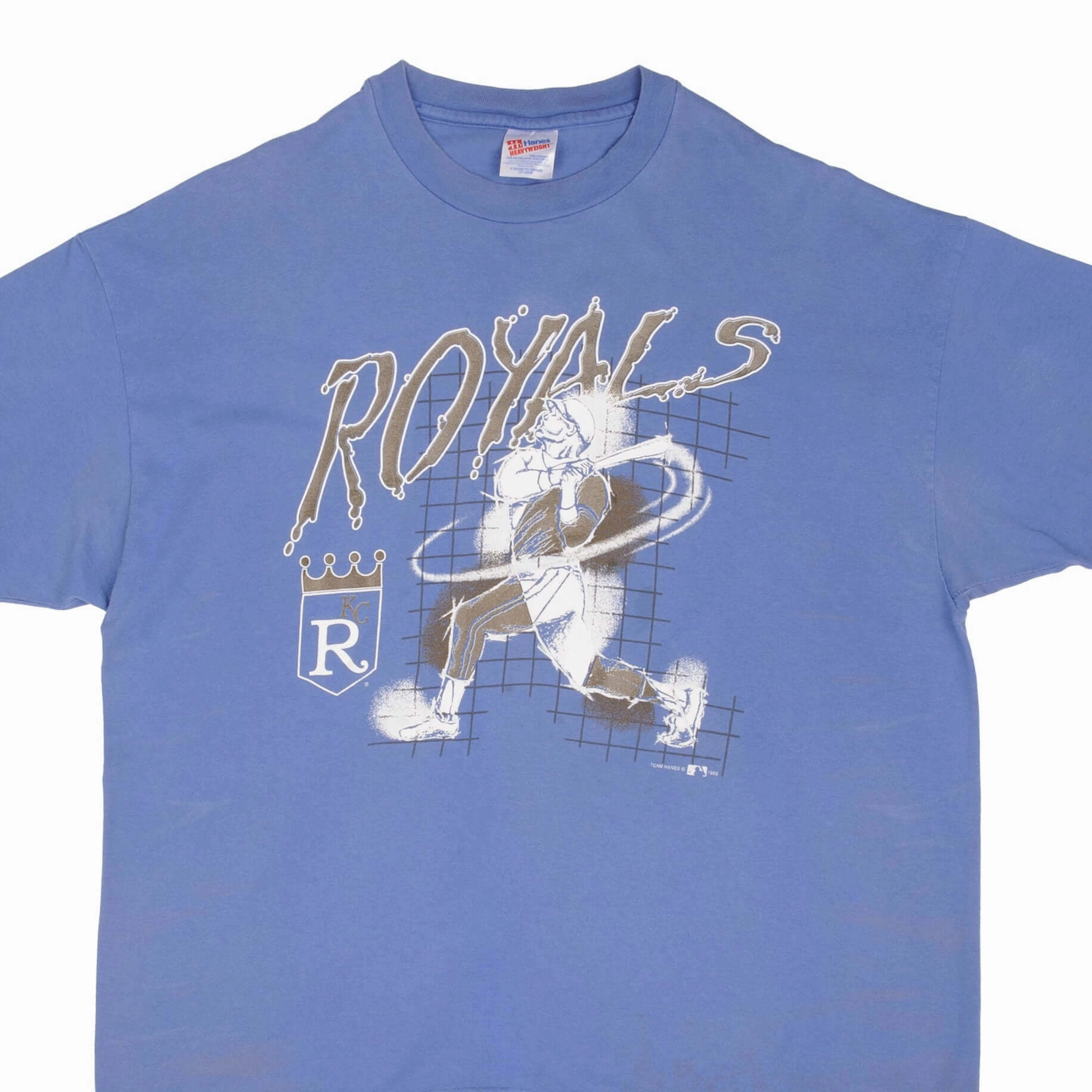 VINTAGE MLB KANSAS CITY ROYALS 1993 TEE SHIRT SIZE 2XL No Fade Technology Slim Fit Design