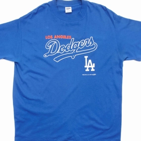 VINTAGE MLB LOS ANGELES DODGERS TEE SHIRT 1987 SIZE LARGE MADE IN USA City Smart Look Timeless Layer