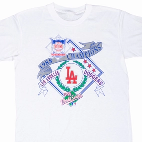 VINTAGE MLB LOS ANGELES LA DODGERS CHAMPIONS 1988 TEE SHIRT LARGE Roomy Fit