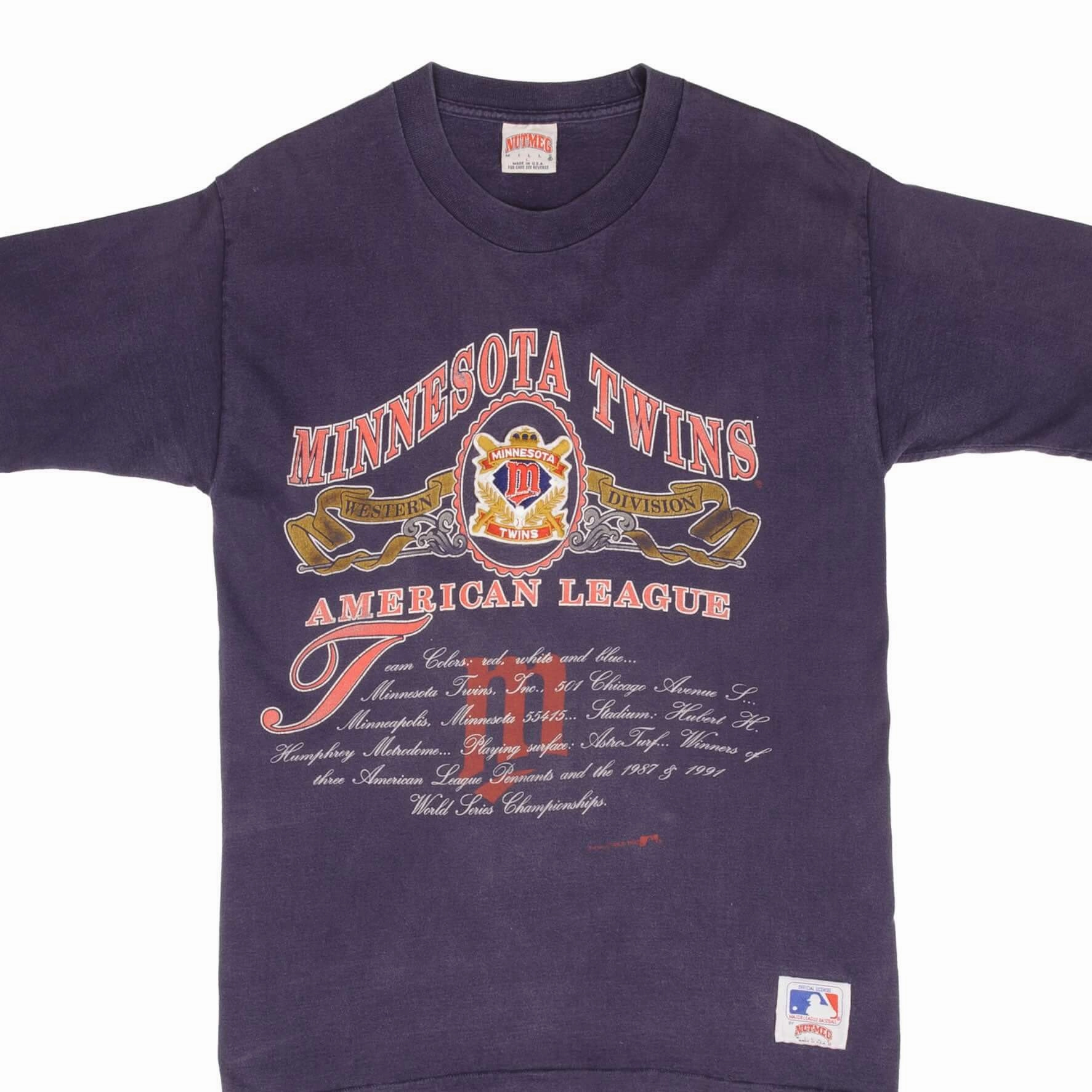 Fresh and Cool Reinforced Shoulder Stitching VINTAGE MLB MINNESOTA TWINS TEE SHIRT 1992 SIZE MEDIUM MADE IN USA