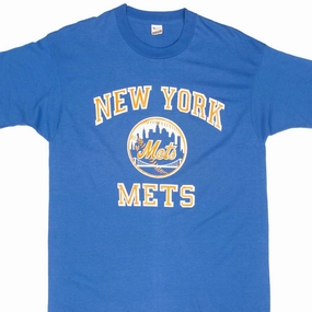 Recycled Polyester Thread VINTAGE MLB NEW YORK METS TEE SHIRT 1980S SIZE MEDIUM MADE IN USA