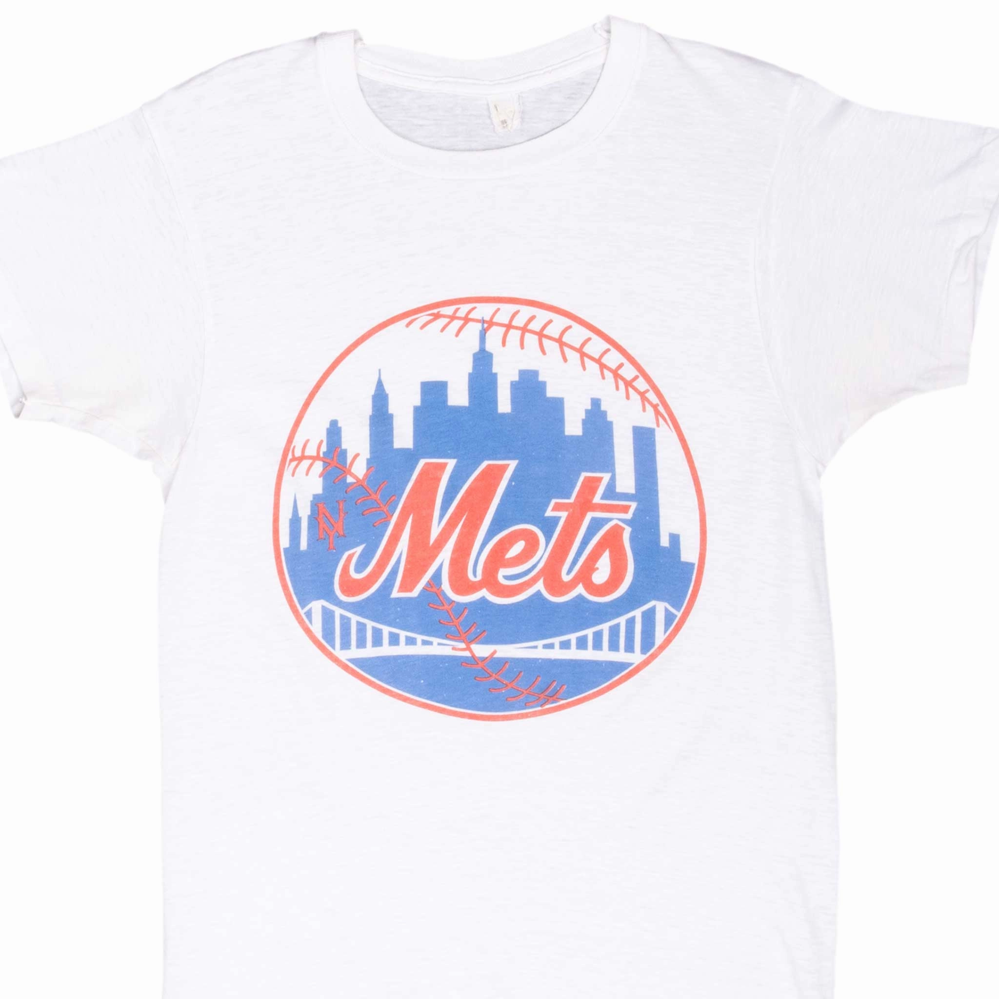 VINTAGE MLB NEW YORK METS TEE SHIRT 1980S XS MADE IN USA Fade Resistant Coating Leisure Wear