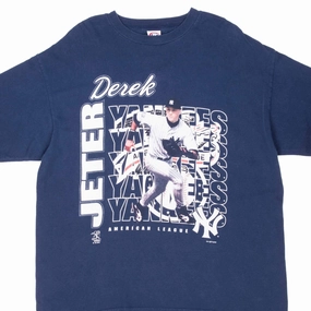 VINTAGE MLB NEW YORK YANKEES DEREK JETER 2000 TEE SHIRT XL ZeroWaste Production