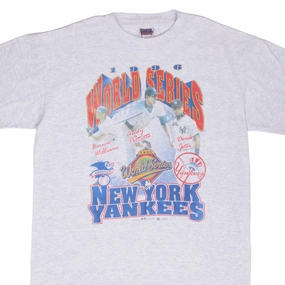 VINTAGE MLB NEW YORK YANKEES WORLD SERIES 1996 TEE SHIRT XL Snag Resistant Surface Ultimate Comfort
