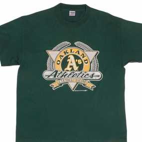 SoftTouchFinish VINTAGE MLB OAKLAND ATHLETICS TEE SHIRT 1991 SIZE XL MADE IN USA