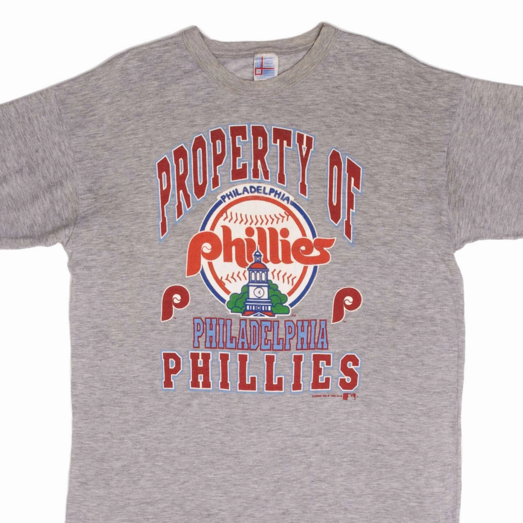 Anti Bacterial Treatment Perfect for Workouts VINTAGE MLB PHILADELPHIA PHILLIES TEE SHIRT 1990 SIZE XL MADE IN USA