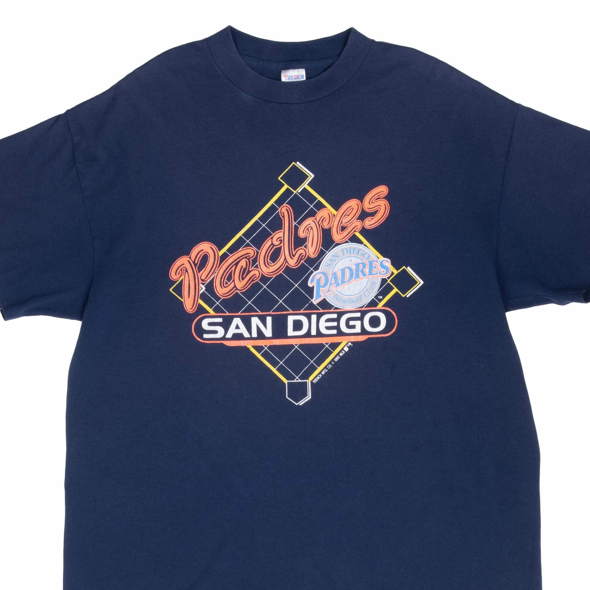 VINTAGE MLB SAN DIEGO PADRES 1990 TEE SHIRT LARGE MADE IN USA Lightweight Shirt