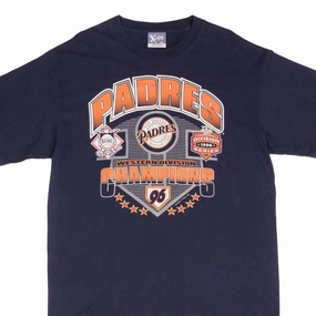 Chill Mode Comfortable texture VINTAGE MLB SAN DIEGO PADRES WESTERN CHAMPIONS 1996 TEE SHIRT SIZE XL