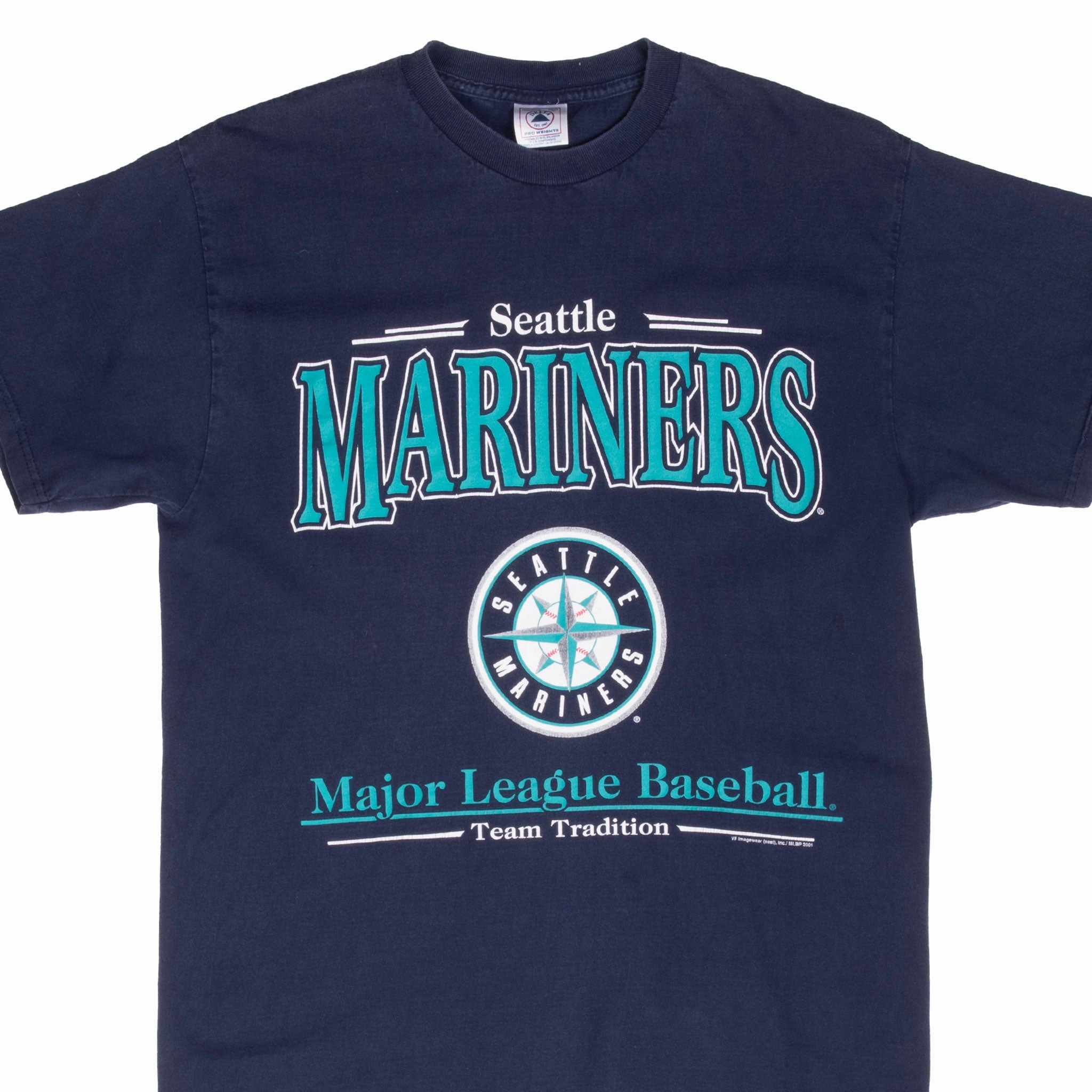 VINTAGE MLB SEATTLE MARINERS 2001 TEE SHIRT MEDIUM short sleeved Sleek And Stylish