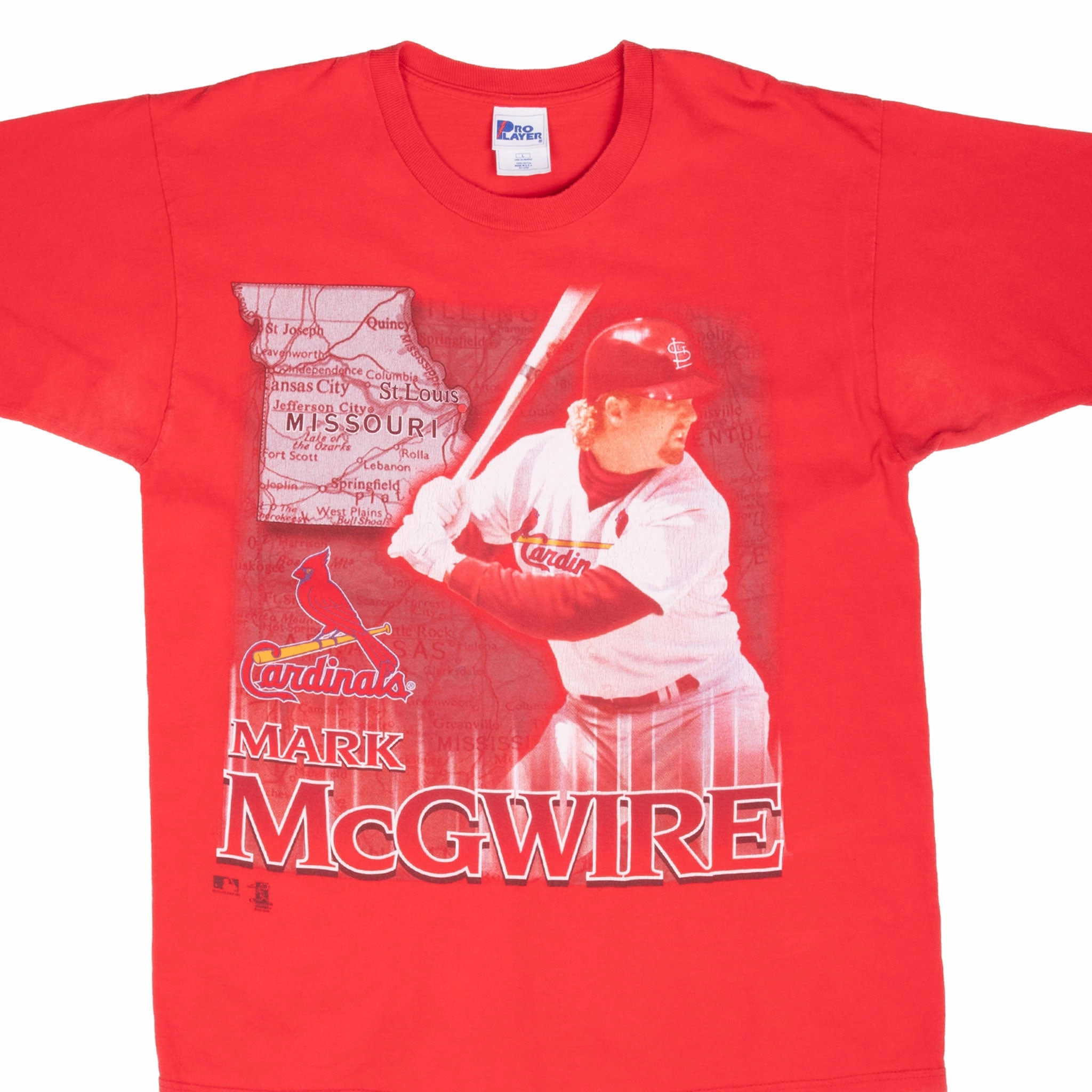 VINTAGE MLB ST LOUIS CARDINALS MARK MCGWIRE 1998 TEE SHIRT LARGE MADE IN USA Soft And Comfortable