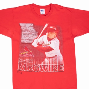 VINTAGE MLB ST LOUIS CARDINALS MARK MCGWIRE 1998 TEE SHIRT LARGE MADE IN USA Soft And Comfortable