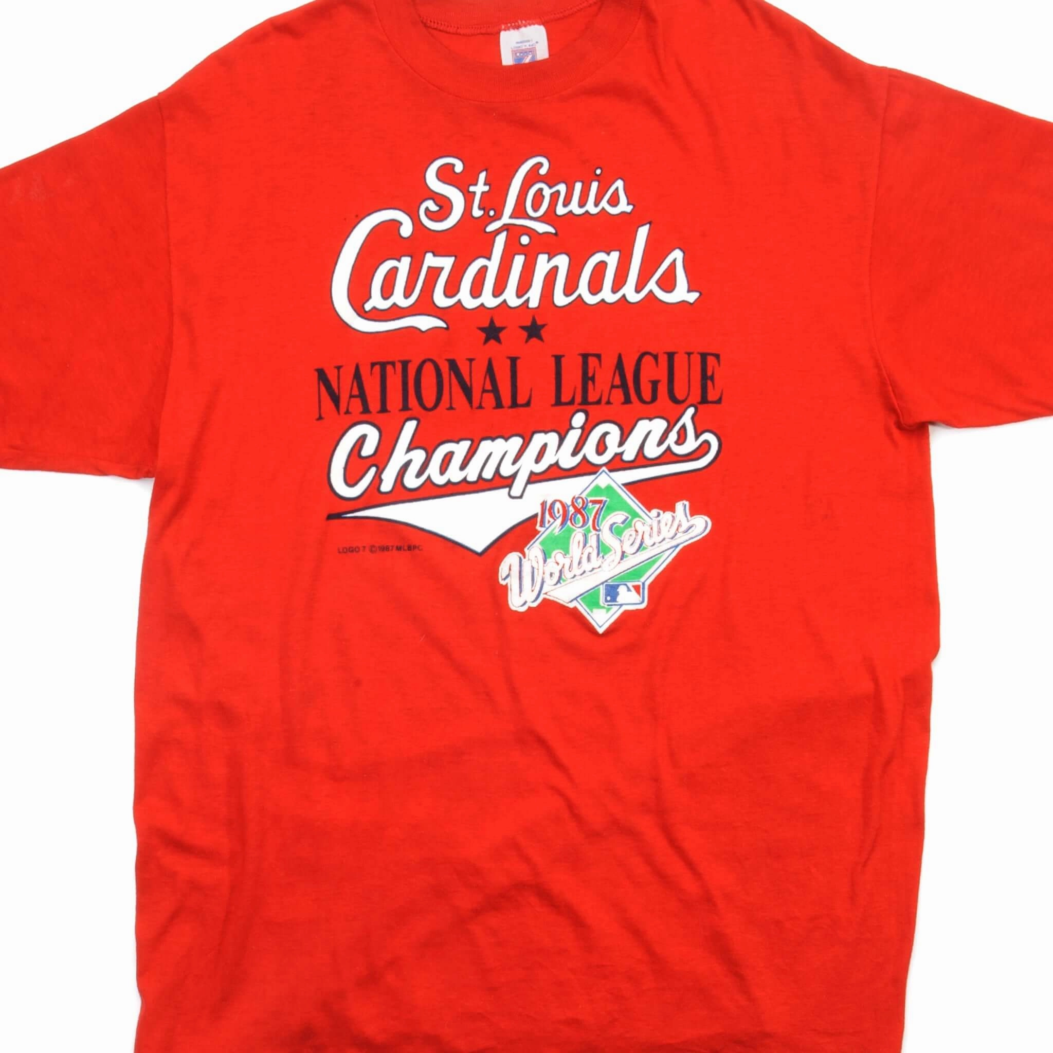 Chafe Free Armhole Light Flex VINTAGE MLB ST. LOUIS CARDINALS TEE SHIRT 1987 SIZE MEDIUM MADE IN USA