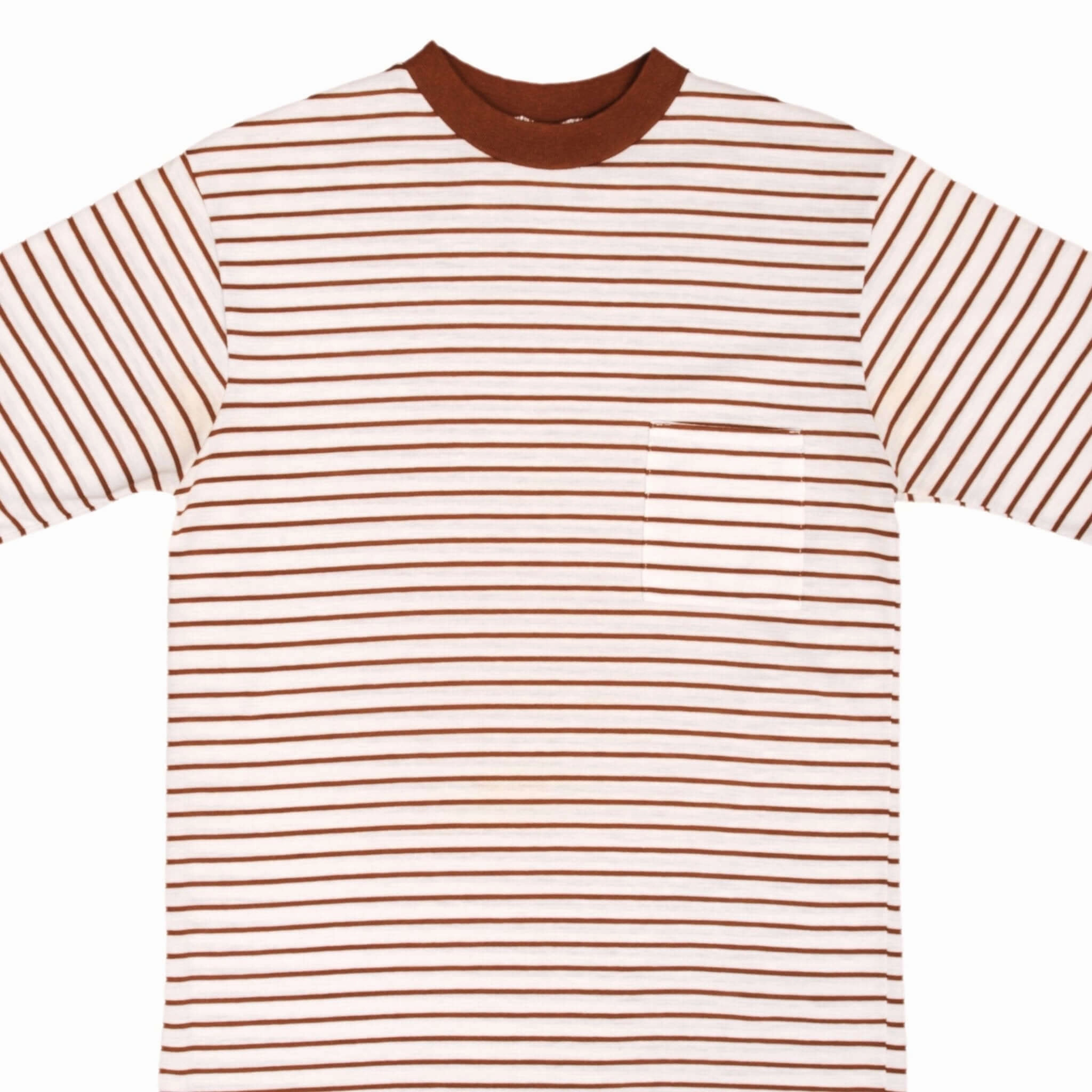 Yarn Dyed Stripes VINTAGE MOJAVE OF CALIFORNIA STRIPPED POCKET TEE SHIRT 1980S MEDIUM MADE IN USA