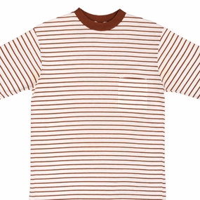 Yarn Dyed Stripes VINTAGE MOJAVE OF CALIFORNIA STRIPPED POCKET TEE SHIRT 1980S MEDIUM MADE IN USA