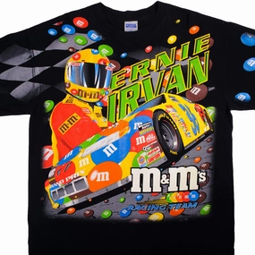 NonIrritatingTags Breathable apparel VINTAGE NASCAR ALL OVER PRINT M&MS ERNIE IRVAN 1999 TEE SHIRT SIZE 2XL