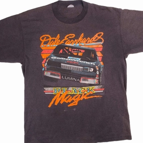 Modern Twist VINTAGE NASCAR DALE EARNHARDT BLACK MAGIK 1990 TEE SHIRT SIZE LARGE MADE IN USA