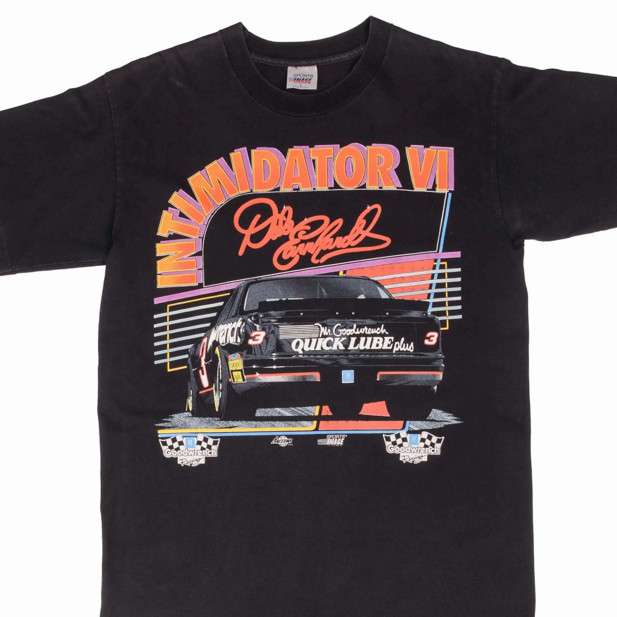 Reinforced Hems VINTAGE NASCAR DALE EARNHARDT INTIMIDATOR 6 TOUR 1993 TEE SHIRT MEDIUM MADE USA