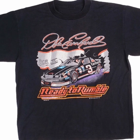 DoubleStitched Seams VINTAGE NASCAR DALE EARNHARDT READY TO RUMBLE 1989 TEE SHIRT MEDIUM MADE IN USA