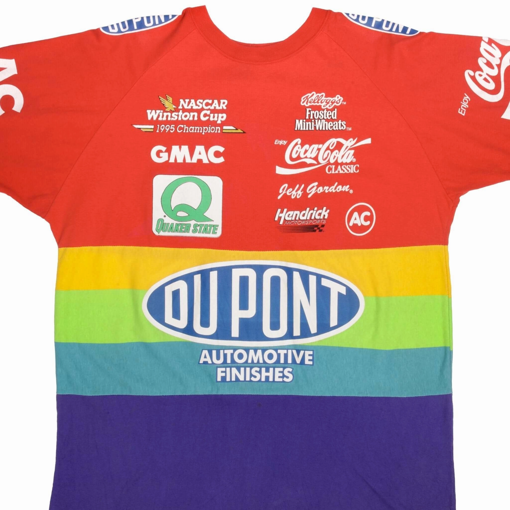 Simple and Relaxed SoftenedNeckline VINTAGE NASCAR JEFF GORDON WINSTON CUP CHAMPION 1995 TEE SHIRT 2XL MADE IN USA