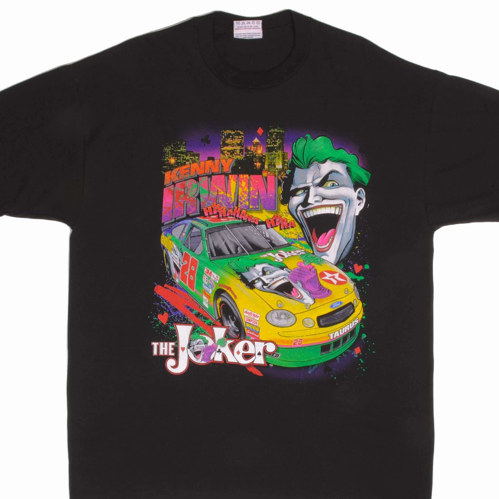 Chic and Cozy VINTAGE NASCAR KENNY IRWIN THE JOKER TEE SHIRT 1998 SIZE XL MADE IN USA