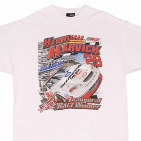 NonRestrictiveCut Effortless Fit VINTAGE NASCAR RACING KEVIN HARVICK CHICAGOLAND INAUGURAL 2001 TEE SHIRT XL