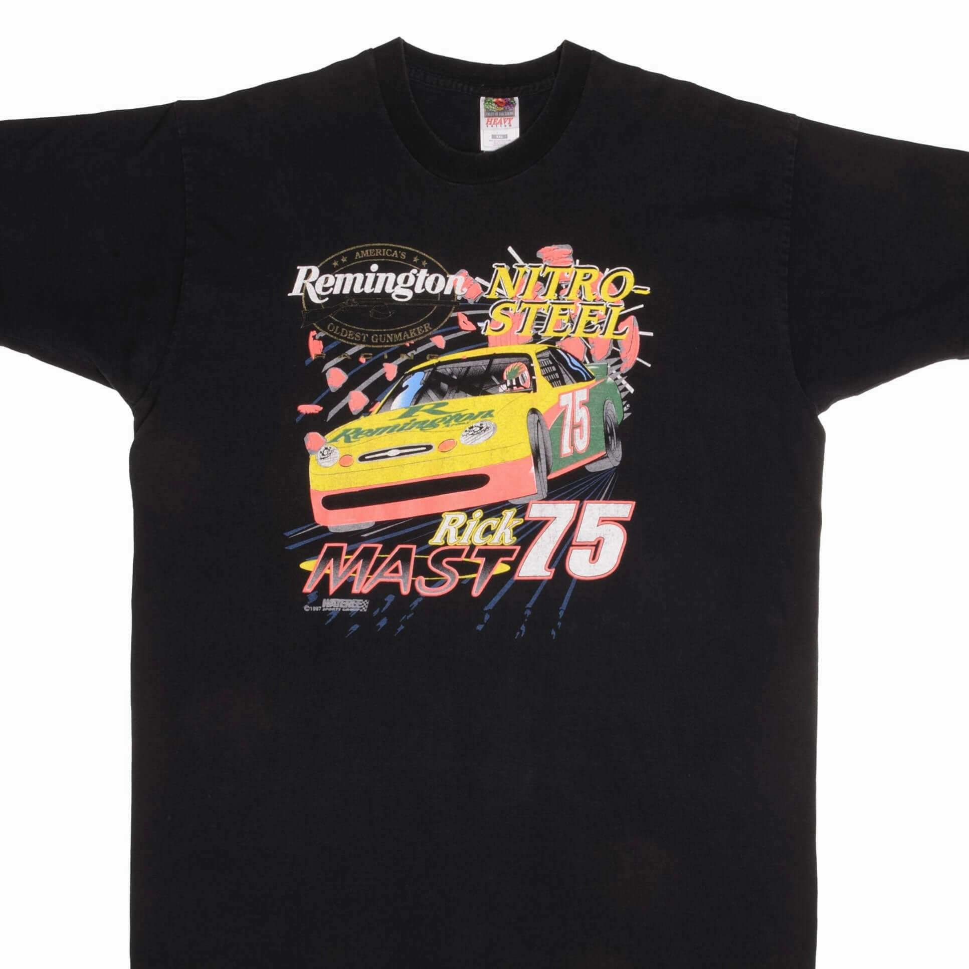 VINTAGE NASCAR RICK MAST REMINGTON TEE SHIRT 1997 SIZE 2XL MADE IN USA Classic Wearable