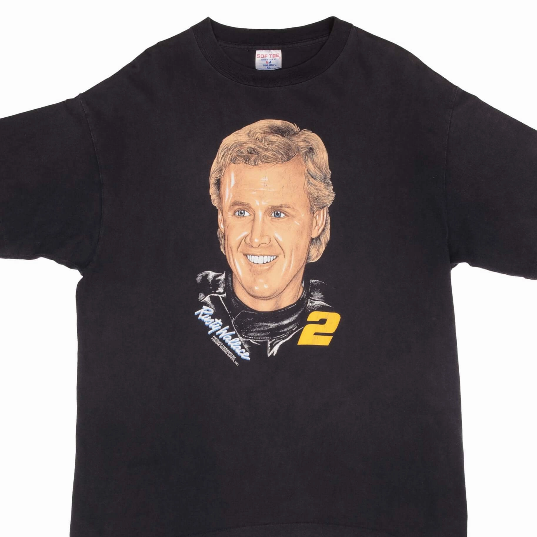 VINTAGE NASCAR RUSTY WALLACE #2 1990S TEE SHIRT SIZE XL MADE IN USA Simple yet stylish Comfy Casual