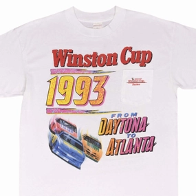 VINTAGE NASCAR WINSTON CUP 1993 DAYTONA TO ATLANTA TEE SHIRT XL MADE IN USA Streetwear Quality Comfort